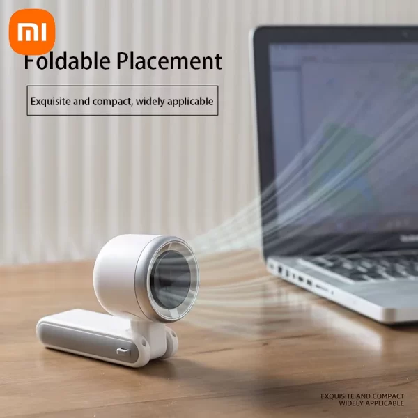 Xiaomi Mini Ventilateur à turbine - Portable USB rechargeable portable pour le camping de bureau et l'alpinisme col suspendu petit ventilateur – Image 6