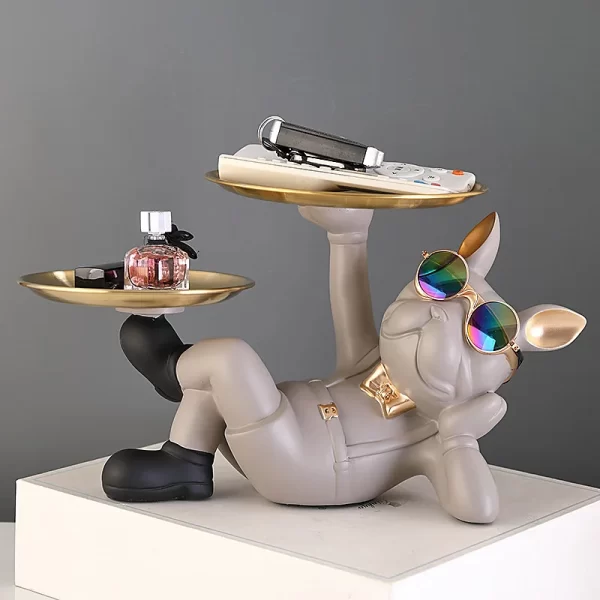 Figurines d'animaux bouledogue, Sculpture de chien Cool, décor de salon, salle d'étude, chambre à coucher, accessoires de décoration intérieure de maison – Image 6