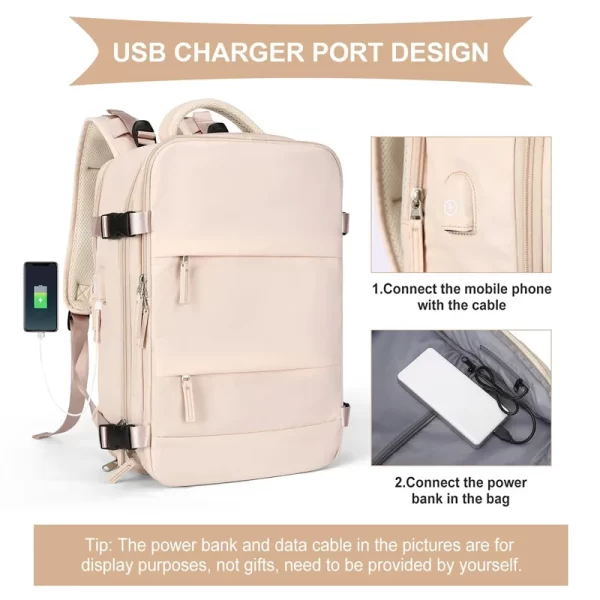 AkooluRu sac de voyage multifonction grande capacité pour ordinateur portable étudiant MacBook pro 13/14/16 pouces coque d'ordinateur avec accessoires – Image 5