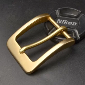 1Pcs 40mm Brass Pure Brass Pin Buckle Tête de ceinture sculptée Hommes Femmes Buckles Accessoire artisanat en cuir bricolage pour ceintures 38 - 39mm