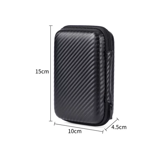 1 / 2pcs sac de stockage Eva portable Zipper Pouch Chargeur de téléphone portable Sac de protection de disque dur portable Sac de stockage de câble de données U disque – Image 6