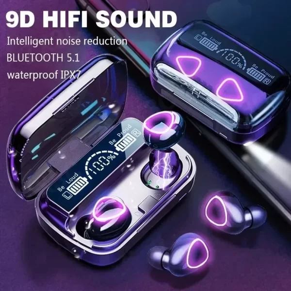 M10 Bluetooth écouteurs mains libres LED affichage casque Bluetooth HiFi stéréo musique sans fil écouteurs étanche casque de jeu – Image 3