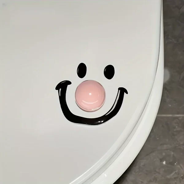 Lève-couvercle de toilette en boule de sourire Dopamine de Style contemporain, forme ronde, ouvre-couvercle de siège de toilette portatif pour salle de bain – Image 9