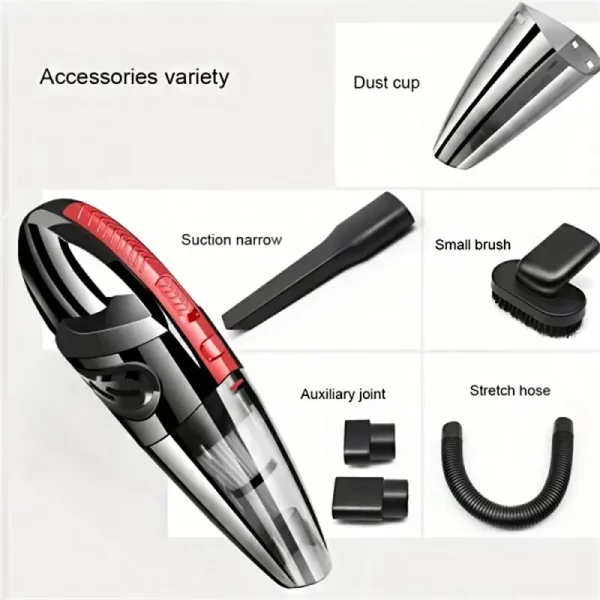Aspirateur portable sans fil de voiture Aspirateur portable rechargeable puissant Aspirateur portable Charge rapide pour la voiture Maison Pet Hair – Image 10