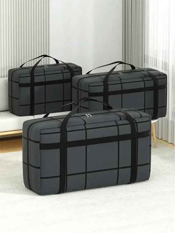 Sac de rangement en matériau Composite noir, grande capacité et Super porteur, anti-poussière et résistant à l'humidité avec fermeture éclair, 1 pièce – Image 3