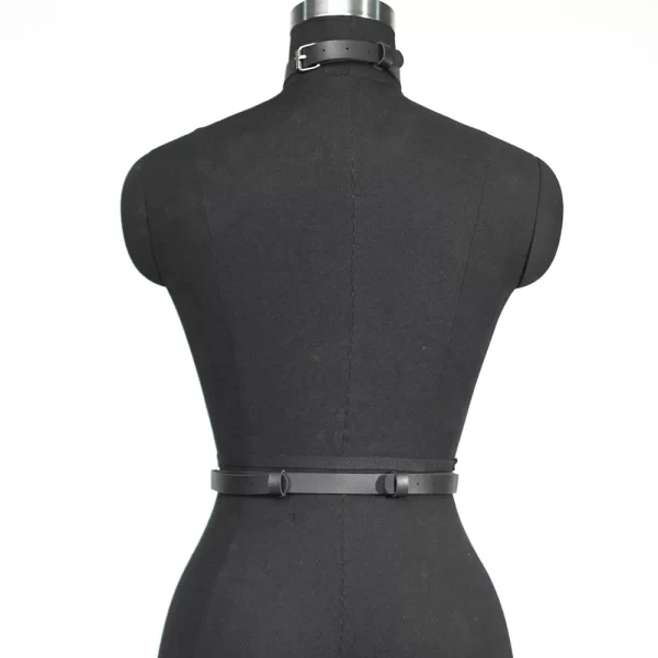 Ceinture harnais en cuir Pu pour femmes, Lingerie Sexy, Corset, Lingerie de Bondage, vêtements fétichistes gothiques, tenue de Festival Rave – Image 6