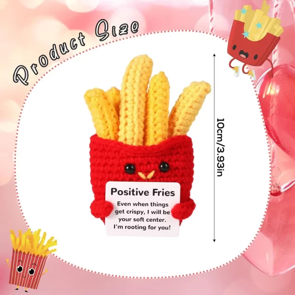Poupée au Crochet de câlin de poche à énergie positive, Mini peluche tricotée à la main, pomme de terre, tortue, légumes, canard, cadeau de soutien amusant avec carte – Image 13