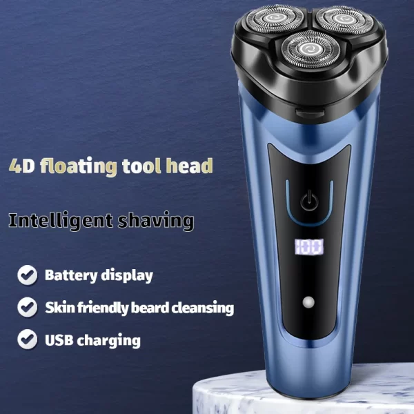 Rasoir pour hommes USB rasoir électrique puissant barbe Machine à raser rasoir électrique Rechargeable étanche – Image 4