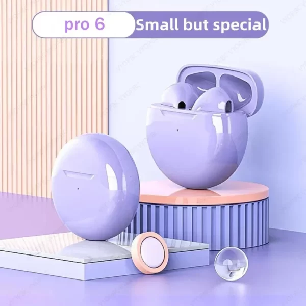 Original Pro6 TWS contrôle tactile casque sans fil Bluetooth 5.3 écouteurs écouteurs sport casque de musique pour les téléphones Iphone Xiaomi – Image 3