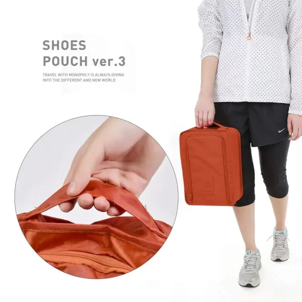 5/1 pièces Portable pliant petit sac à chaussures sac de rangement de voyage sac de rangement de chaussures multifonctionnel étanche plage voyage sac à chaussures – Image 3