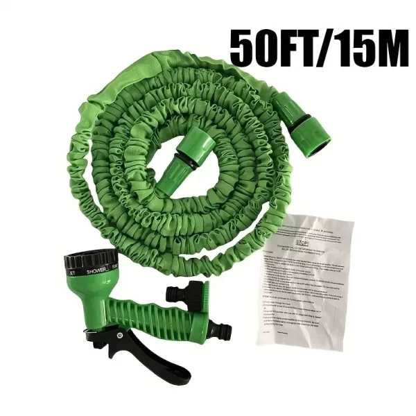 Tuyau magique haute pression extensible de 200 pieds, 7 fonctions de pulvérisation d'eau, pistolet, matériaux durables, outils d'arrosage de jardin domestique – Image 8