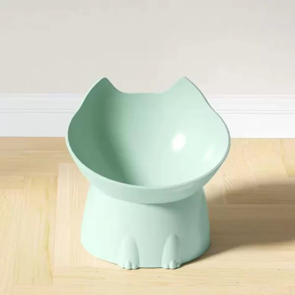 Bol pour chat avec longues oreilles et pieds hauts avec protection du cou pour chat et chien et bol surélevé en plastique anti-renversement pour animaux de compagnie – Image 7