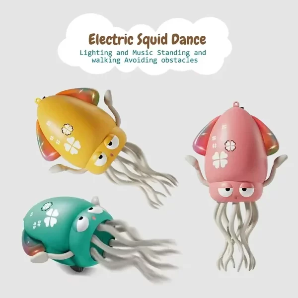 Jouet de calmar dansant électrique, danse rampante, évitement automatique des obstacles, capteur de poulpe, jouet avec lumières LED et musique – Image 13