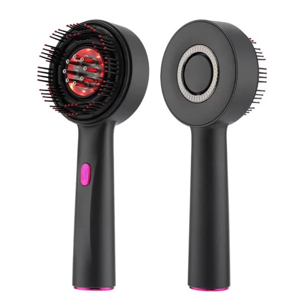 Brosse électrique de repousse des cheveux avec Machine à lumière infrarouge, Point d'acupuncture, Massage du cuir chevelu, exercice Anti-perte de cheveux, peignes à récurer les cheveux – Image 10