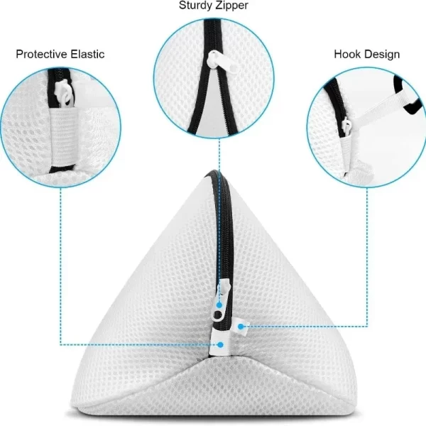 Sacs de blanchisserie Mesh Machine à laver Sacs de chaussures avec fermetures éclairantes Voyage Sacs de stockage de chaussures Boîte de stockage de vêtements de protection Sacs d'organisateur – Image 3