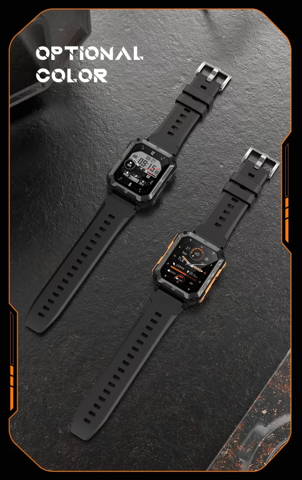Montre intelligente de sport C20Pro pour homme, appel Bluetooth, étanche IP68, mode multi-sports, surveillance de la santé, montre intelligente militaire – Image 7