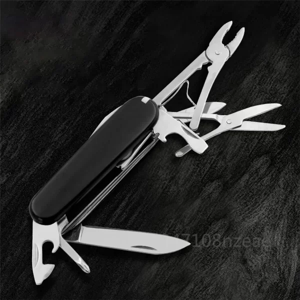 Couteau de poche multifonctionnel pliant de l'armée, outils à main suisses, outil opaque, équipement EDC, camping en plein air, survie – Image 10