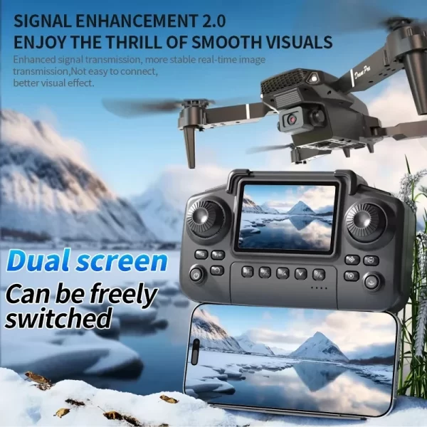 Drone professionnel E88 PRO 8K HD, caméra grand Angle, WiFi FPV, maintien en hauteur, pliable, RC, hélicoptère Quadrotor, jouets pour enfants – Image 6