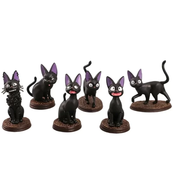 6 pièces/ensemble dessin animé chat noir Jiji Gigi Figure PVC Action jouet poupée modèle ensemble chat noir Hayao Miyazaki Figure jouet enfants cadeau d'anniversaire – Image 6