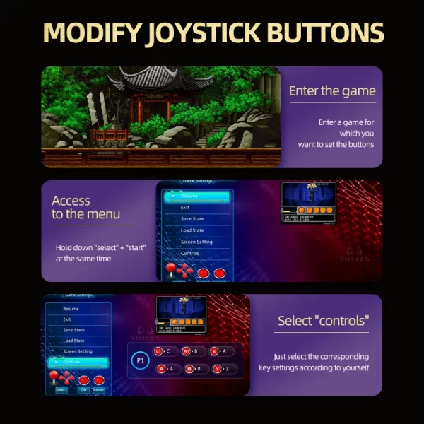 Console de jeu vidéo d'arcade 4K, bâton de jeu TV pour Console PS1/MAME/SEGA avec câble d'extension HD, Joysitck d'arcade double – Image 3