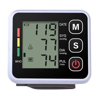 Medical Digital Wrist Blood Pressure Monitor Heart Rate Pulse Meter Measure Sphygmomanometer PR LCD Screen Portable Health Care