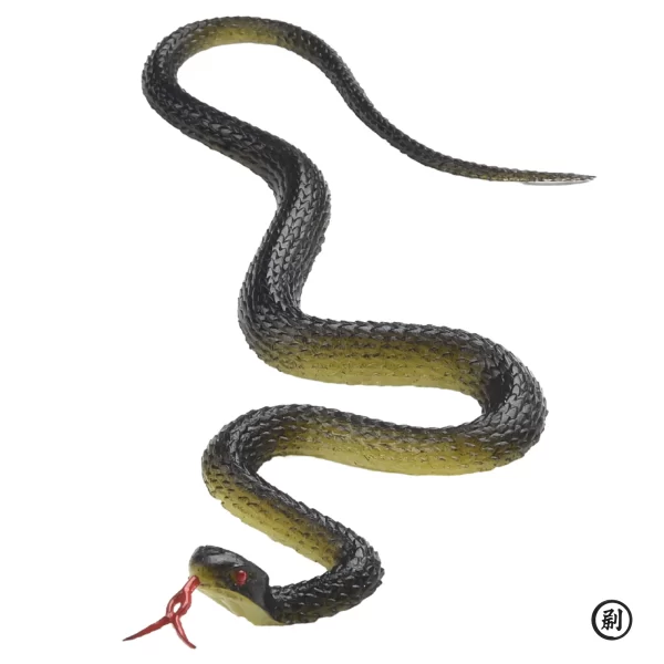 45cm faux jouet en caoutchouc réaliste serpent Simulation Anaconda effrayant Halloween pour effrayer les oiseaux accessoires farces truc jouet accessoires – Image 2