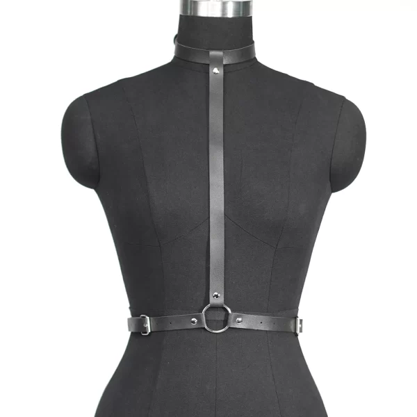 Ceinture harnais en cuir Pu pour femmes, Lingerie Sexy, Corset, Lingerie de Bondage, vêtements fétichistes gothiques, tenue de Festival Rave – Image 5