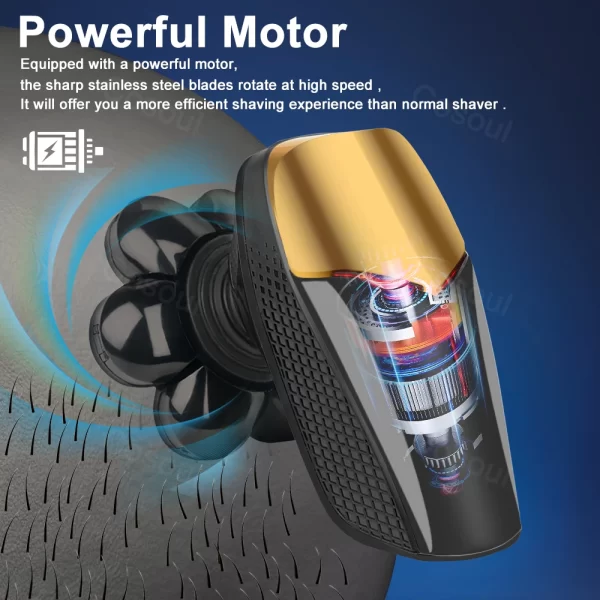 Rasoir pour hommes rasoir électrique puissant tête chauve rasoir barbe machine à raser pour hommes rasoir mari cadeau petit ami – Image 3