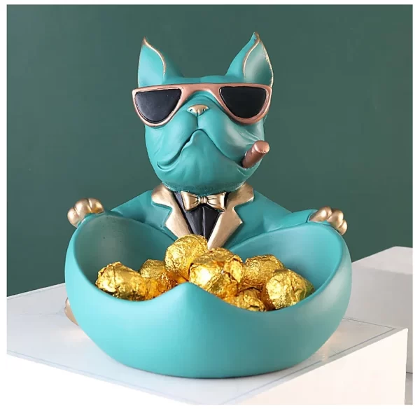 Décor à la maison Cool chien Figurine chien Statue boîte de rangement Animal ornement résine artisanat Art Sculpture Figurine décoration de la maison cadeau – Image 7