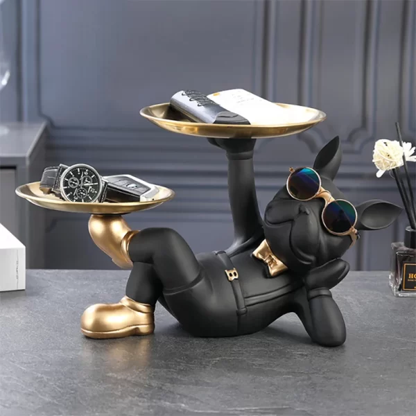Figurines d'animaux bouledogue, Sculpture de chien Cool, décor de salon, salle d'étude, chambre à coucher, accessoires de décoration intérieure de maison – Image 2