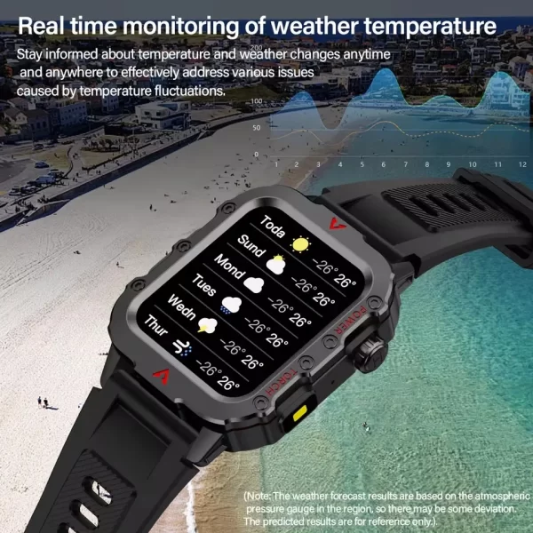 Nouveau GPS Sport montre intelligente étanche BT appel militaire qualité extérieure SmartWatch IP67 pour hommes femmes mode affaires SmartBracelet – Image 7