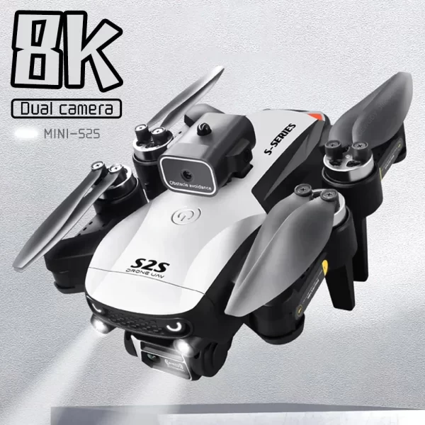 S2S Mini Drone 4k 8K HD caméra évitement d'obstacles photographie aérienne moteur sans brosse pliable Rc quadrirotor enfant jouet – Image 2
