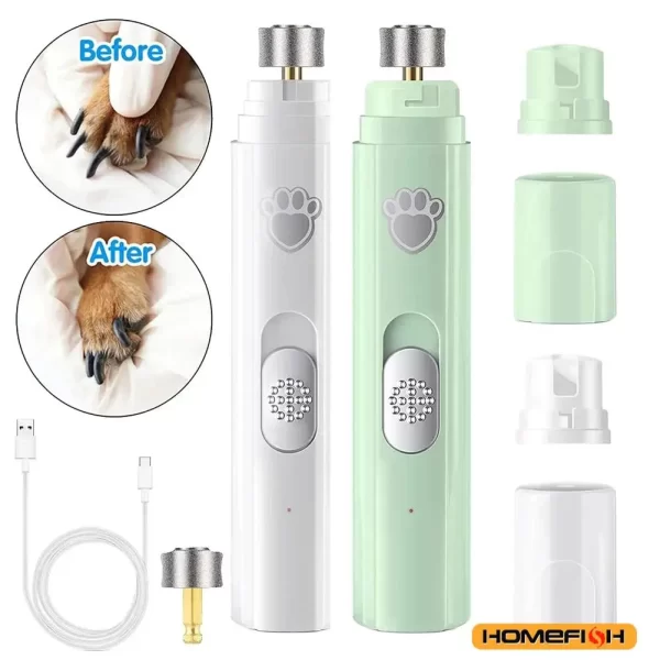 Broyeur à ongles électrique pour chien, coupe-ongles pour animaux de compagnie, Rechargeable par USB, indolore avec roue de polissage pour petits/grands animaux de compagnie – Image 6