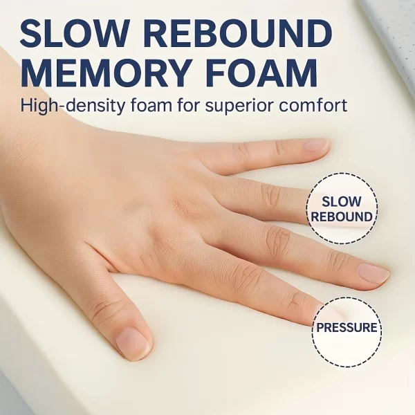 Coussin de siège en mousse à mémoire de forme, avec un coussin de pression ergonomique à rainure centrale – Image 3