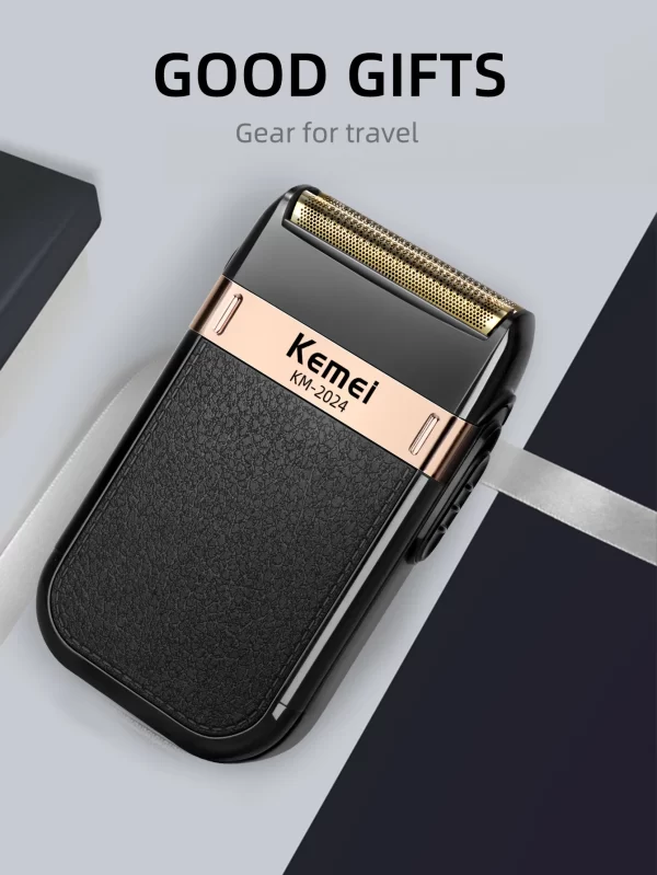 Kemei rasoir électrique pour hommes étanche double lame alternative sans fil rasoir USB Rechargeable Machine à raser barbier tondeuse – Image 6