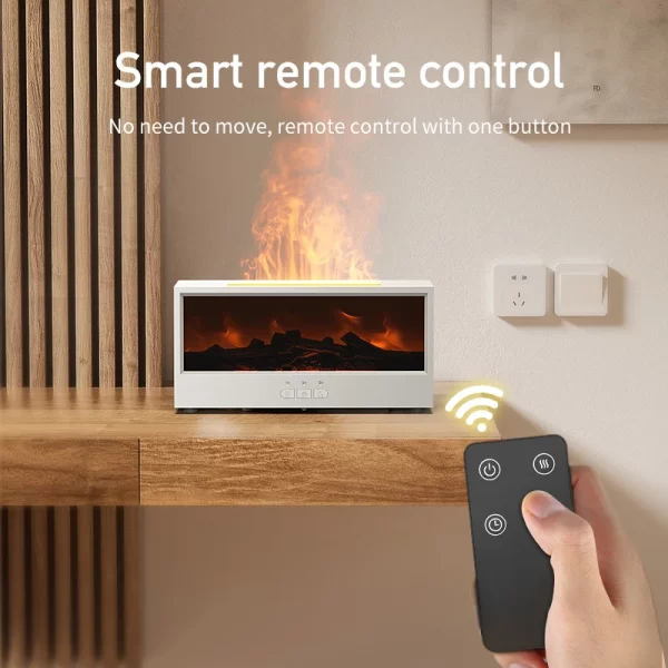 VISSKO Creative Chimney Air Humidifier Diffuseur d'huile essentielle sans eau Auto-Off Aroma avec télécommande de lumière LED pour cadeau – Image 5