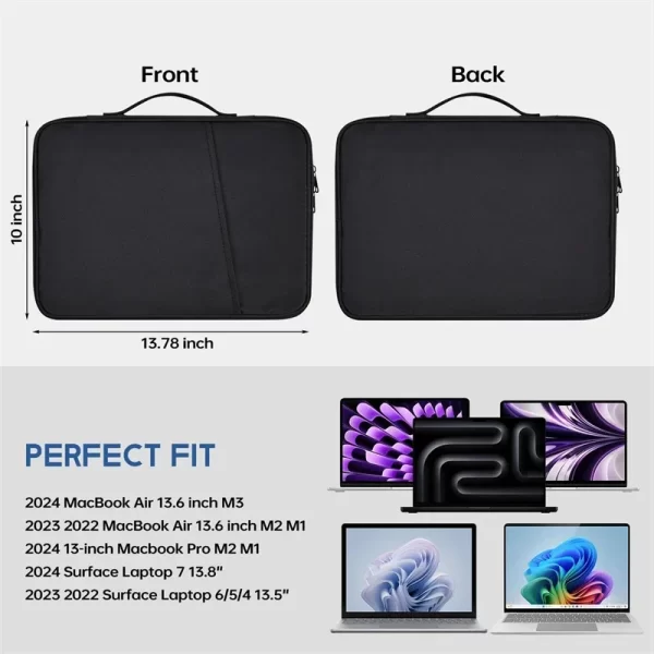 Sac à poignée étanche et antichoc pour ordinateur portable, housse pour Macbook Air Pro 16 15 13 pouces M4 M3 M5 puce Mac Book, accessoires – Image 5