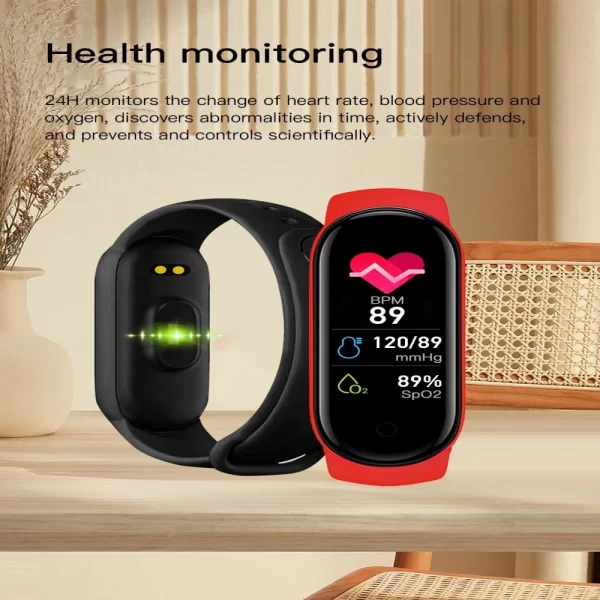 Montre intelligente de sport, contrôle de la musique, Fitness, piste de calories, Bracelet d'information sur le téléphone, rappel des pas, Bluetooth, bande M8 – Image 4