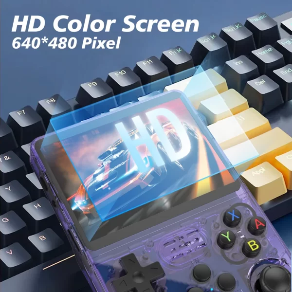 Console de jeu vidéo rétro R36S, système Linux, écran IPS 3.5 ", mini lecteur vidéo portable, 64 Go, 15000 jeux – Image 3