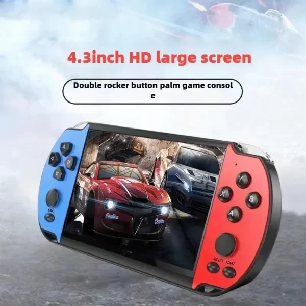 Console de jeu Portable X7, écran HD de 4.3 pouces, sortie intégrée, plus de 10000 jeux classiques, lecteur de jeu Audio et vidéo Portable pour jouer – Image 5