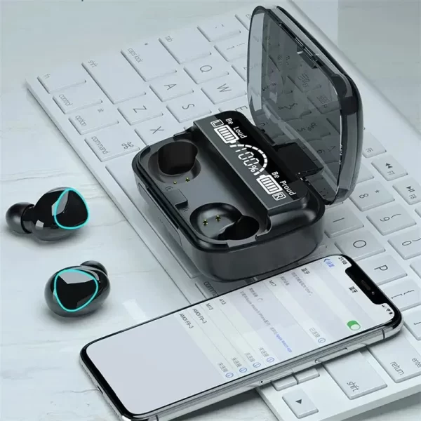 Casque Bluetooth M10 TWS avec boîtier de charge, écouteurs sans fil avec microphone, stéréo 9D, écouteurs de sport étanches, casque – Image 6