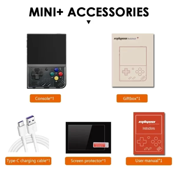 MIYOO-Console de jeu portable Mini Plus, console de jeu rétro, V2, écran Mini + IPS, console de jeu vidéo classique, système Linux, cadeau pour enfants – Image 5