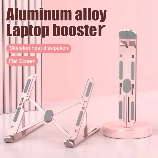 Support d'ordinateur Portable en alliage d'aluminium, réglable et pliable, pour ordinateur Portable, support de levage et de refroidissement, antidérapant – Image 2