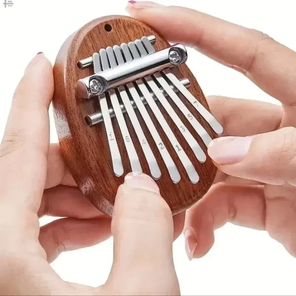 8 touches Mini bois Kalimba haute qualité exquis doigt pouce Piano Marimba Musical bons accessoires pendentif cadeau – Image 2