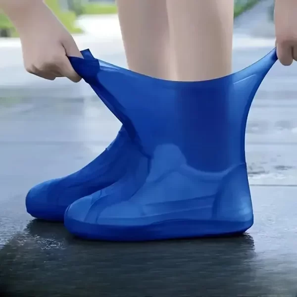 Couvre-chaussures imperméables, bottes de pluie antidérapantes réutilisables, couvre-bottes de pluie en caoutchouc pour usage extérieur, équipement, articles ménagers pour la maison – Image 3