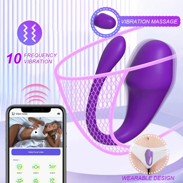 Vibromasseur Bluetooth sans fil, contrôle par application, œuf d'amour vibrant, stimulateur de Clitoris, masseur de point G, jouets sexuels pour femmes, jouets pour adultes – Image 2