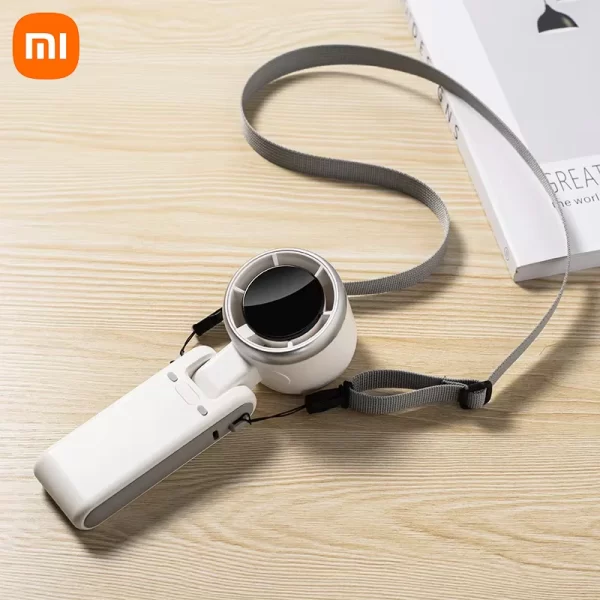Xiaomi Mini Ventilateur à turbine - Portable USB rechargeable portable pour le camping de bureau et l'alpinisme col suspendu petit ventilateur – Image 3