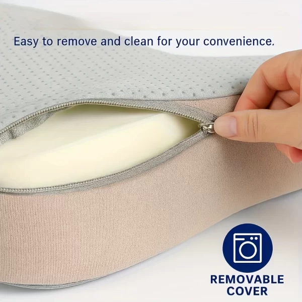 Coussin de siège en mousse à mémoire de forme, avec un coussin de pression ergonomique à rainure centrale – Image 6