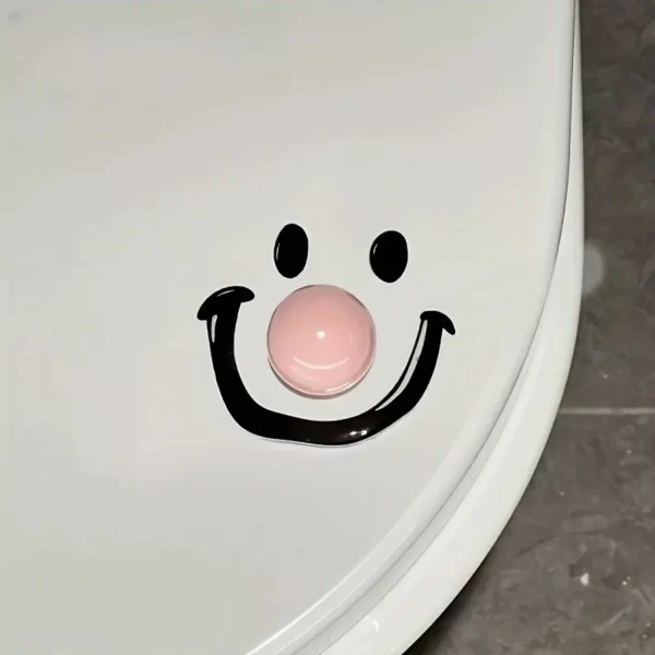 Lève-couvercle de toilette en boule de sourire Dopamine de Style contemporain, forme ronde, ouvre-couvercle de siège de toilette portatif pour salle de bain – Image 6