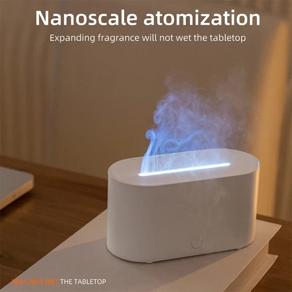 Humidificateur de flamme ultrasonique USB Desktop Home Chambre à coucher Atomisation d'huile essentielle Petit grand diffuseur d'arôme de brume – Image 5